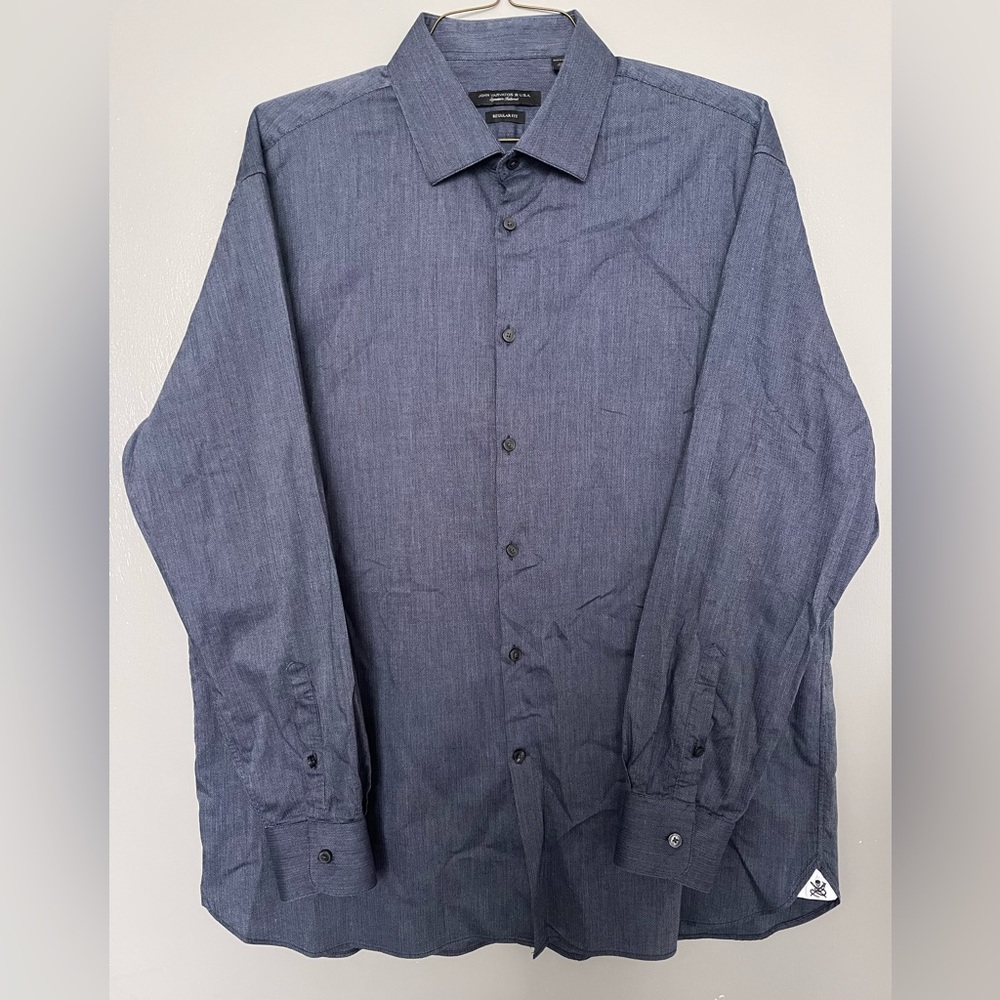 John Varvatos Star USA Denim Textures Dress shirt 17 1/2 x 34/35